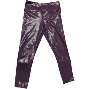 Zyia 8-10 purple faux leather leggings